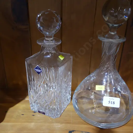 2 crystal decanters