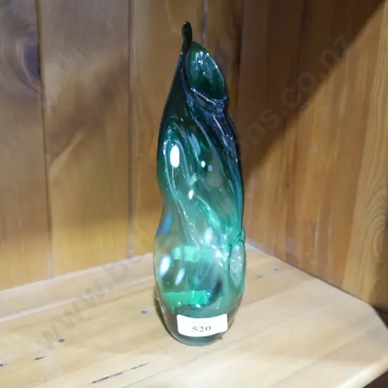Green glass vase, Greg Smith?