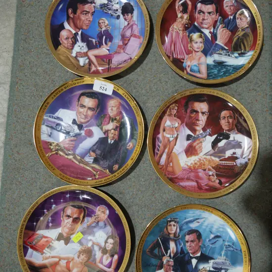 5 James Bond display plates