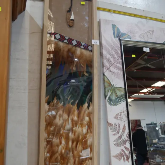 Framed tribal artwork