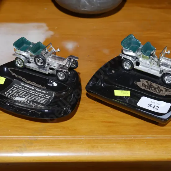 2 lesney car ashtrays