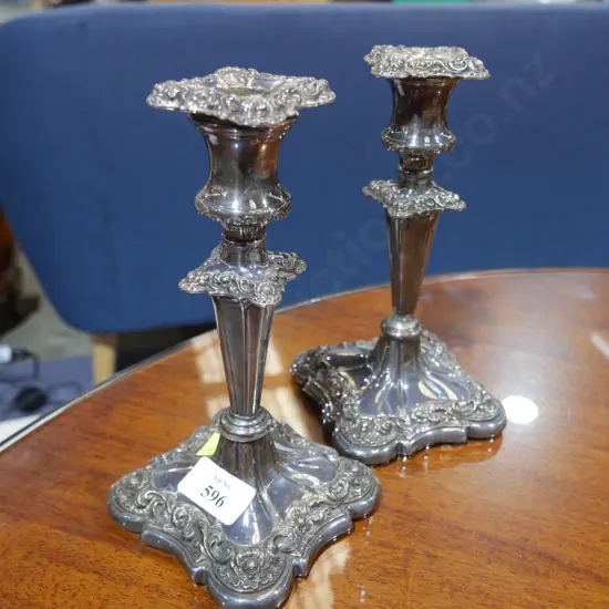 Silver candle sticks