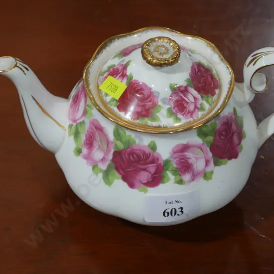 Royal Albert Old English Rose teapot