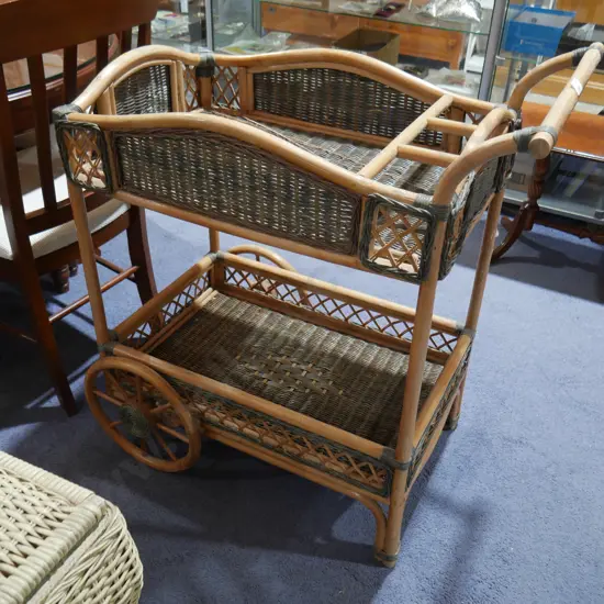 Cane tea trolly