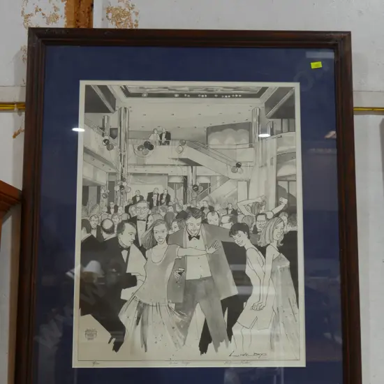 Framed Patterson Parkin limited edition picture, Line Days