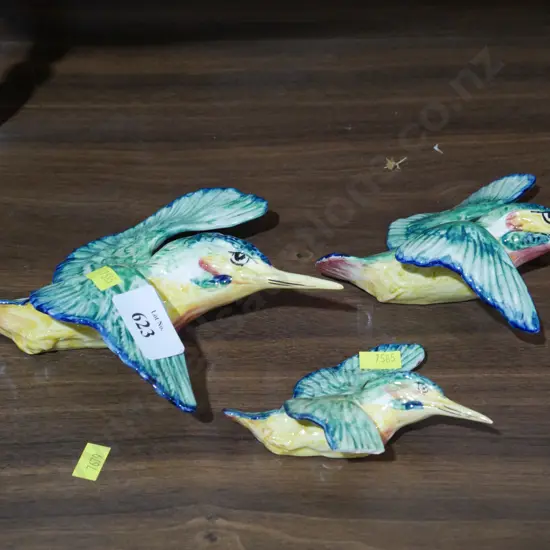 Set of 3 Beswick kingfishers