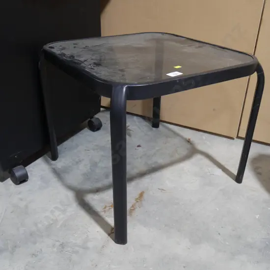 Small glass top side table