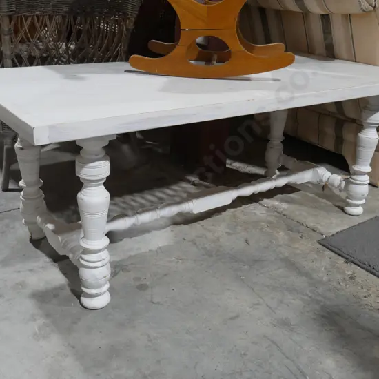 White painted coffee table