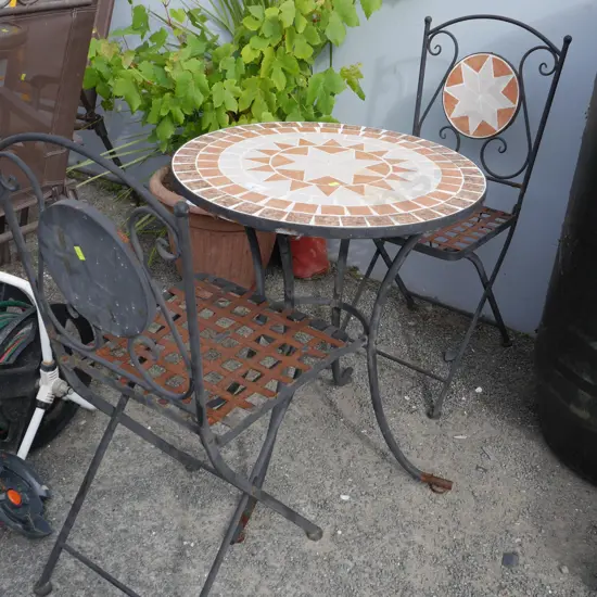 Outdoor table and 2 chairs