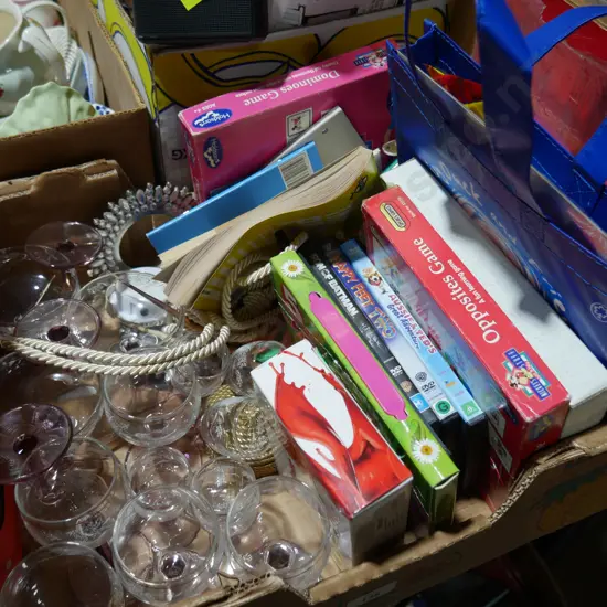 Games, glassware etc