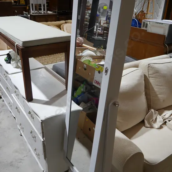 Full length mirror jewellery cabinet