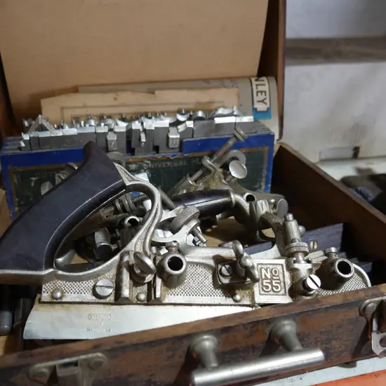 Boxed Stanley no. 55 plane