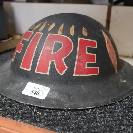 Vintage fireman's hard hat