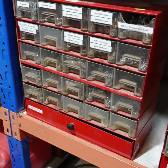 Handyman drawers and contents, screws etc