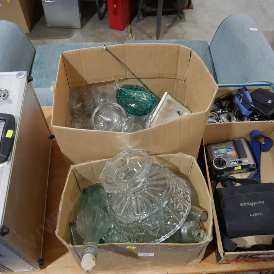 2 boxes bottles glasses