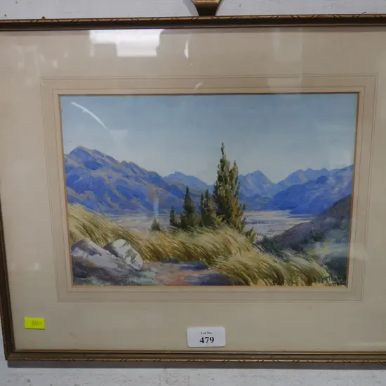 Framed watercolour