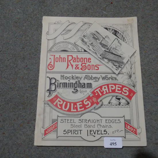 Raybone rules, tapes, catalogue, 1892