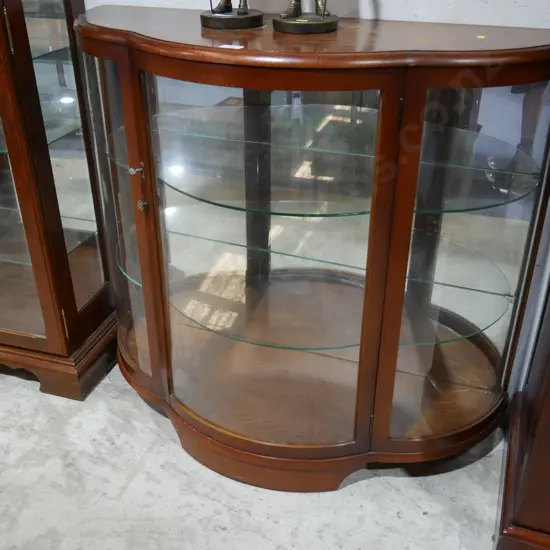 Bow fronted china cabinet