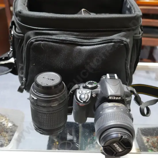 Nikon camera, bag