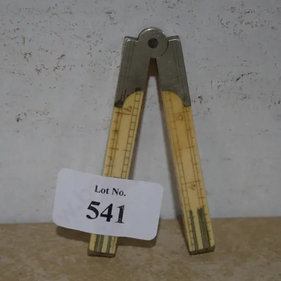 Ivory 1 foot rule and broken ivory rule