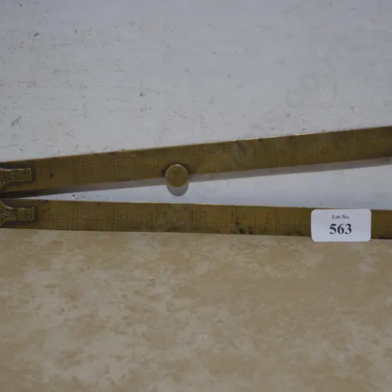 2 foot brass folding rule