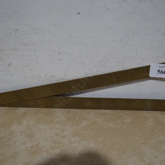 2 foot folding brass rule
