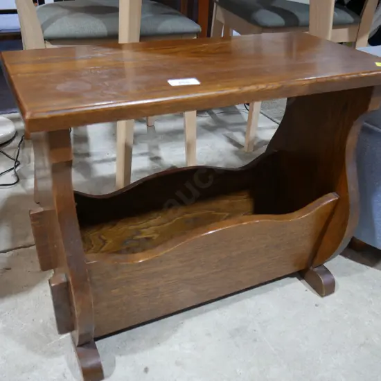Oak magazine rack