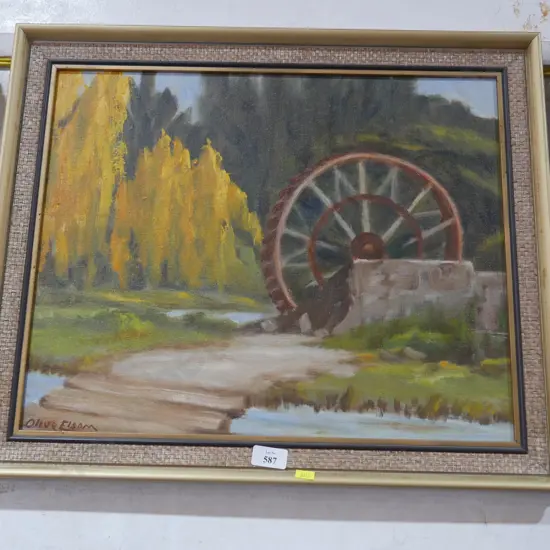 Olive Elsom framed oil