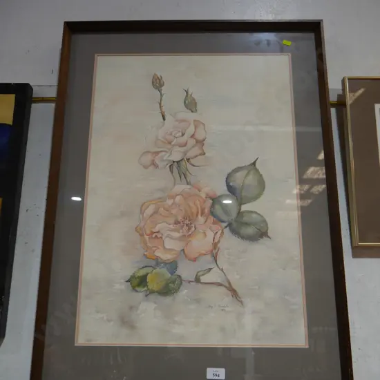 Framed watercolour Joy Prebble