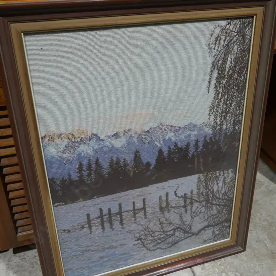 Landscape embroidery art