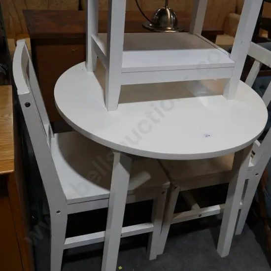 Round table and 2 chairs