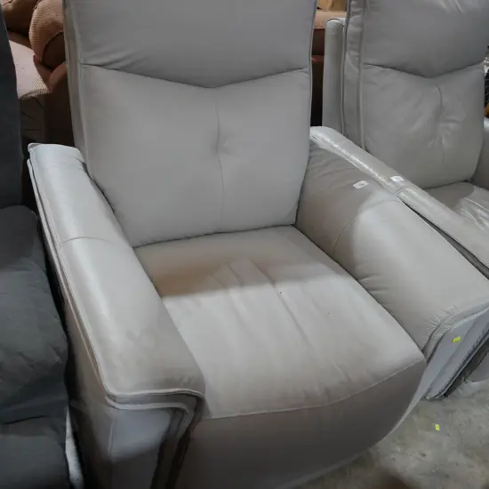 Electric leather recliner armchair, selling one with option of lot 727