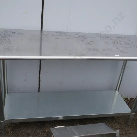 2 tier stainless steel bench