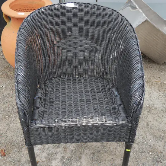 Black cane chair