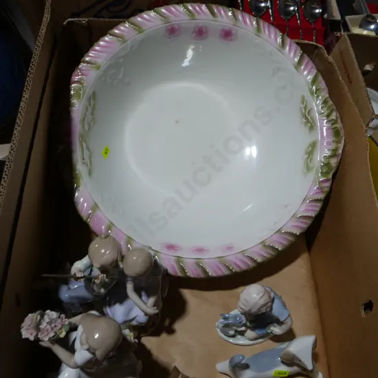 Wash bowl and figurines