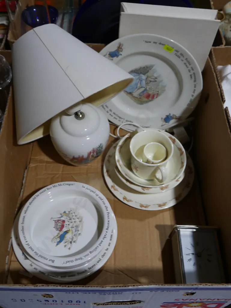 Beatrix Potter china and lamp Image 1++