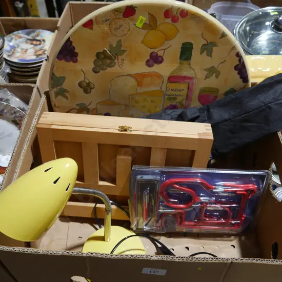 Lamp, lazy Susan etc