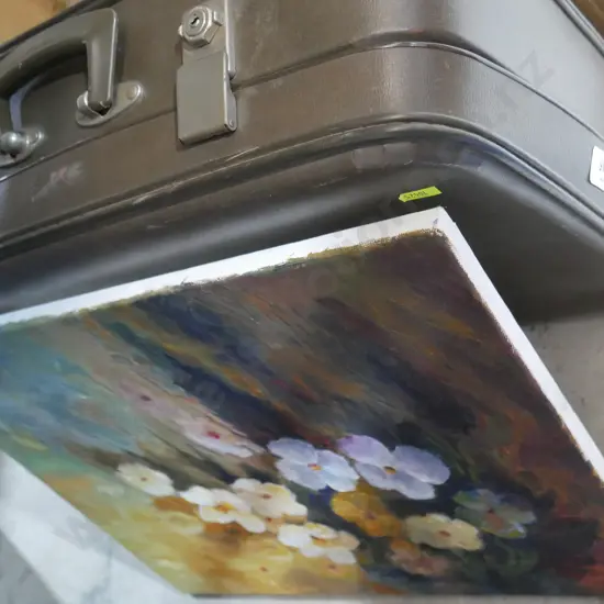 Artwork and suitcase