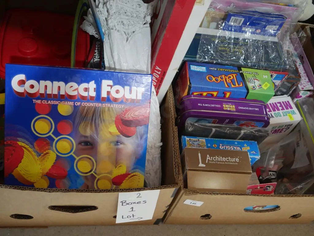 Two boxes of board games etc Image 1++