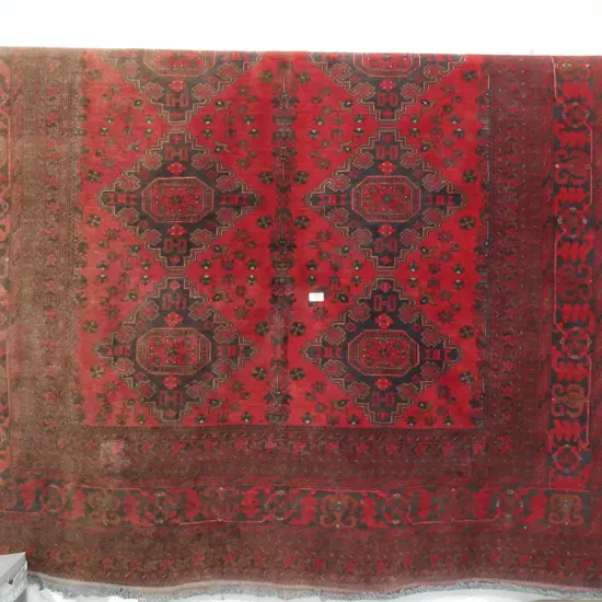 Hand knotted floor rug