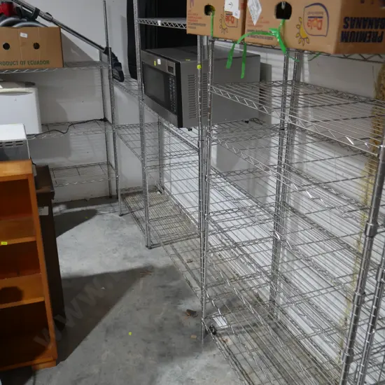 4 chrome shelving racks