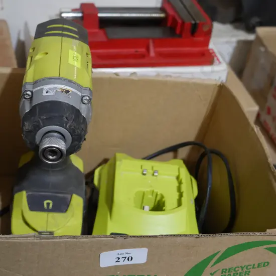 Ryobi impact driver battery and charger