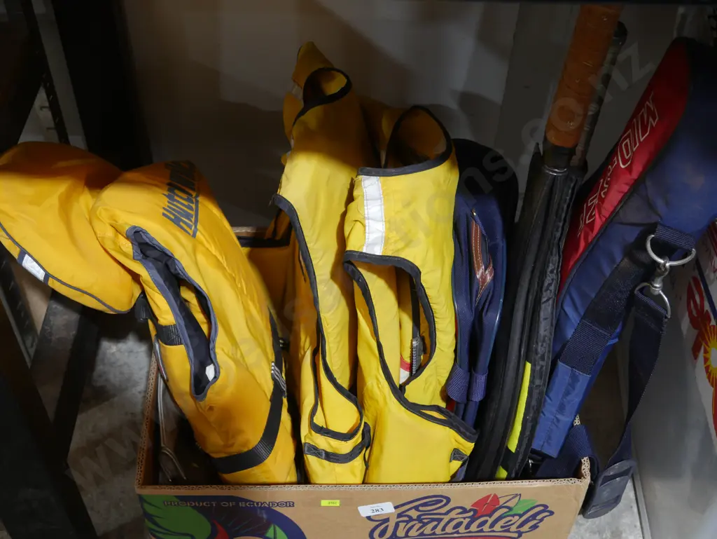 Life jackets, tennis rackets etc Image 1++
