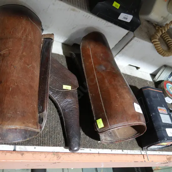 Riding gaiters, gun holster