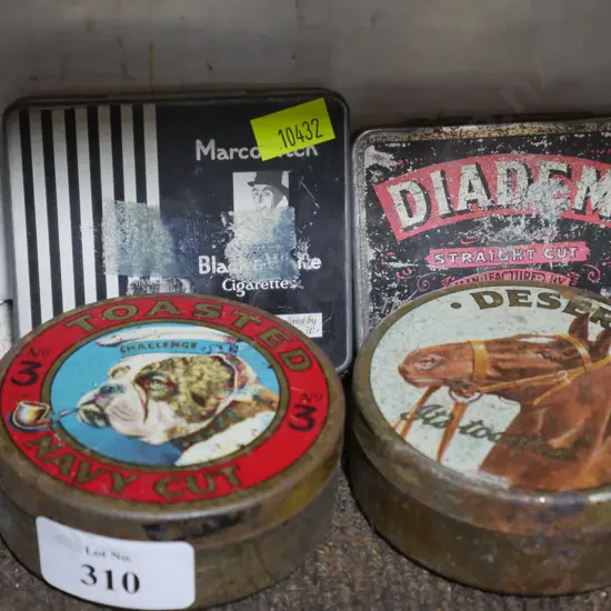 4 tobacco tins