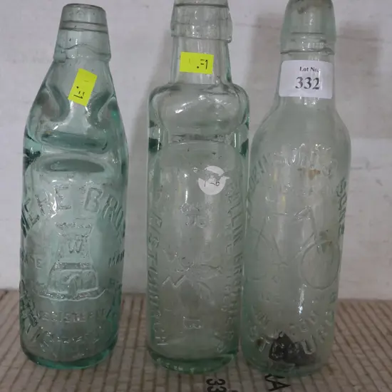 Three vintage Christchurch bottles