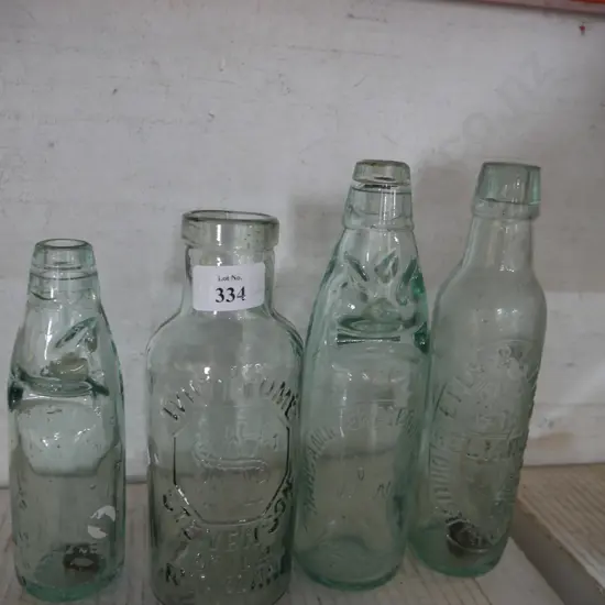 4 vintage New Zealand glass bottles