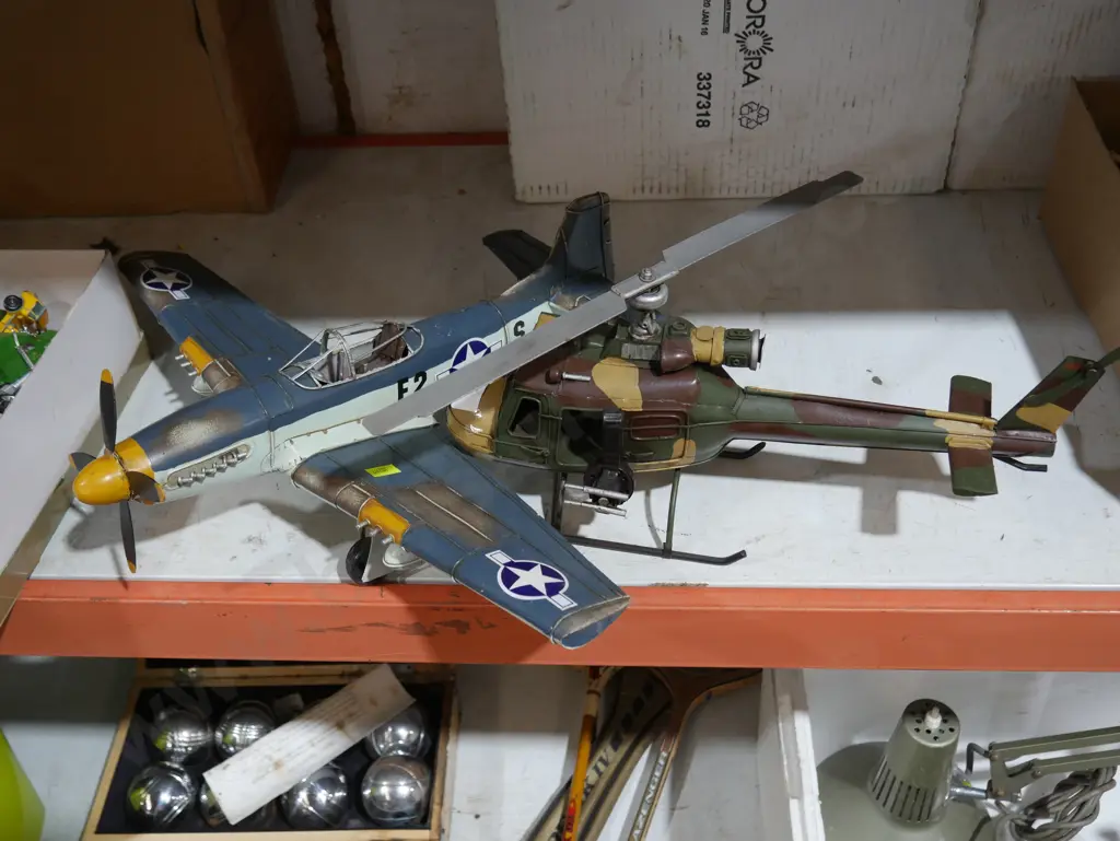 Tin plane and helicopter Image 1++