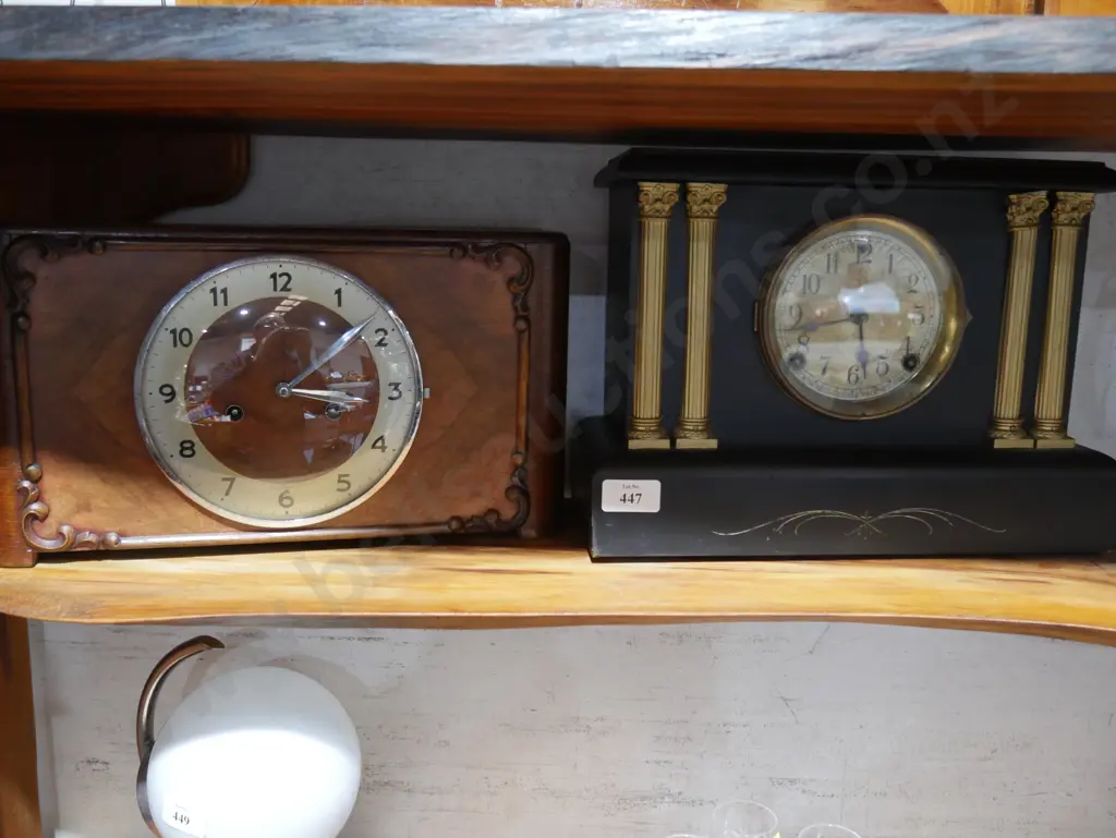 Two mantle clocks Image 1++