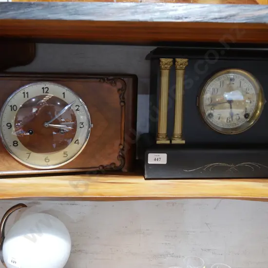 Two mantle clocks